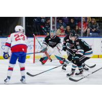 Kelowna Rockets goaltender Harrison Boettiger stands tall