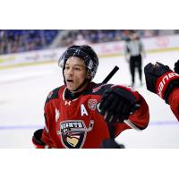 Vancouver Giants head off the ice against the Lethbridge Hurricanes