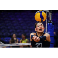 Grand Rapids Rise setter Saige Ka'aha'aina-Torres