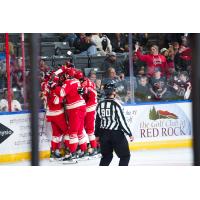 Rapid City Rush celebrate a goal