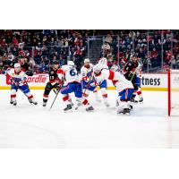 Belleville Senators look for a goal against the Laval Rocket