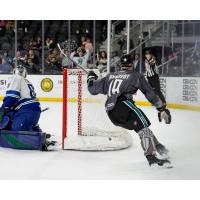 San Jose Barracuda's Filip Bystedt on the ice