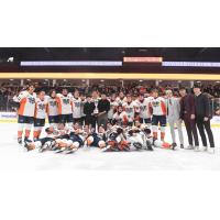 Flint Firebirds pose with the Coors Light I-75 Divide Cup