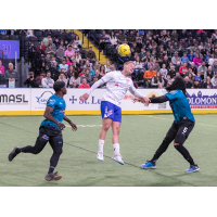 St. Louis Ambush defender Robert Williamson (right) vs. the Kansas City Comets