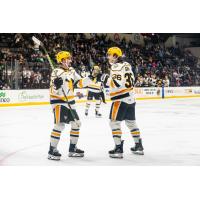 Wheeling Nailers exchange congratulations