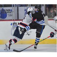 Regina Pat's Jonas Kohn versus Wenatchee Wild's Nolan Caffey