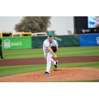 Pitcher Konsta Kurikka with the Karachi Monarchs