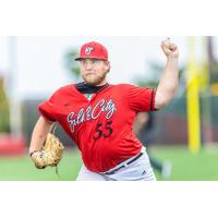 Pitcher Max Martzolf with the New Jersey Jackals