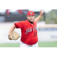 Pitcher Max Martzolf with the New Jersey Jackals