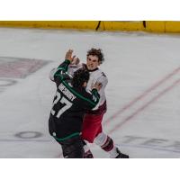 Allen Americans' Braidan Simmons-Fischer Takes on Utah Grizzlies' Daniel Amesbury