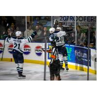 Maine Mariners celebrate a goal