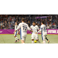 San Diego Sockers' Nick Perera, Luiz Morales, and Kraig Chiles on game night