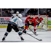 Kelowna Rockets' Mazden Leslie in action