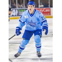 Forward Kyle Heitzner with the Roanoke Rail Yard Dawgs