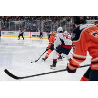 Flint Firebirds center Jimmy Lombardi looks to make a pass