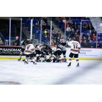 Vancouver Giants battle the Calgary Hitmen
