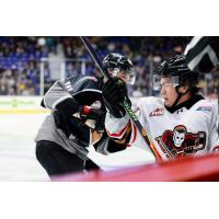Vancouver Giants in action against the Calgary Hitmen
