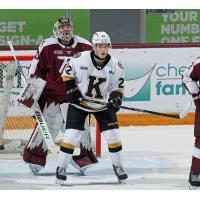 Peterborough Petes goaltender Easton Rye vs. the Kingston Frontenacs