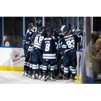 Penticton Vees celebrate their overtime victory
