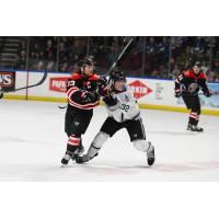 Rapid City Rush's Ryan Wagner versus Idaho Steelheads' Robbie Holmes