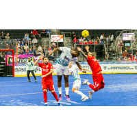 St. Louis Ambush with a header against the Kansas City Comets