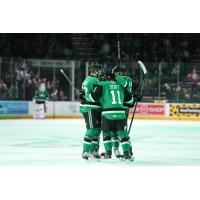 Texas Stars huddle after a goal