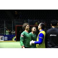 Tacoma Stars goalkeeper Danny Waltman and San Diego Sockers goalkeeper Boris Pardo