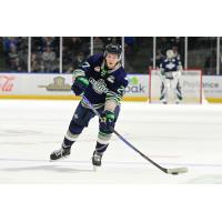 Defenceman Kaleb Hartmann with the Seattle Thunderbirds