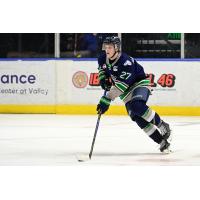 Defenceman Kaleb Hartmann with the Seattle Thunderbirds