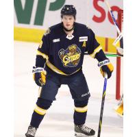 Defenceman Garrett Frazer with the Erie Otters
