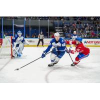 Syracuse Crunch defenseman Ethan Samson vs. the Laval Rocket