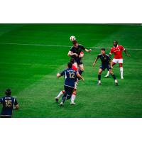 Defender Finn Linder with the Vancouver Whitecaps