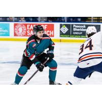Forward Gabriel Guilbault with the Kelowna Rockets