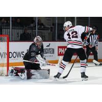 Peterborough Petes goaltender Easton Rye vs. vs. the Niagara IceDogs