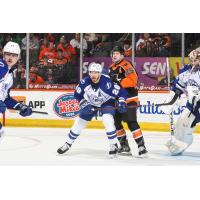 Syracuse Crunch defenseman Jarred Tinordi vs. the Lehigh Valley Phantoms