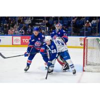 Syracuse Crunch left wing Jakob Pelletier vs. the Rochester Americans