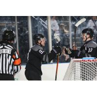 Youngstown Phantoms' Malachi McKinnon and Evan Jardine on game night