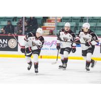 Giants' Tobias Tomik, Jan Skok, and Brett Olson on game night