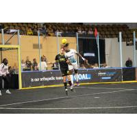 St. Louis Ambush goes high for a ball against the Milwaukee Wave