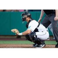 Catcher Cal Raleigh with the Everett AquaSox in 2018