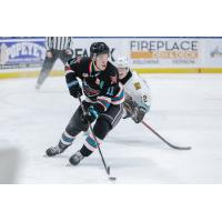 Kelowna Rockets centre Tij Iginla vs. the Portland Winterhawks