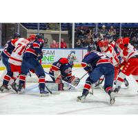 Saginaw Spirit goaltender Stepan Shurygin vs. the Soo Greyhounds