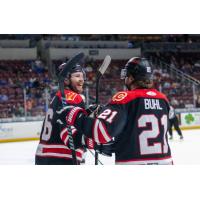 Rapid City Rush's Seth Fyten and Cameron Buhl on game night
