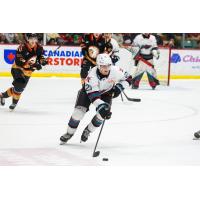 Kelowna Rockets' Owen Folstrom in action