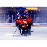 Red Deer Rebels celebrate a goal