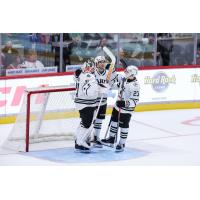 Pacific Division All-Stars congratulate San Diego Gulls goaltender Calle Clang