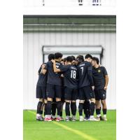 Pittsburgh Riverhounds SC pre-match huddle