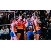 Grand Rapids Rise celebrate a point