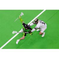 Saskatchewan Rush's Josh Zawada versus Vancouver Warriors' Reese Callies