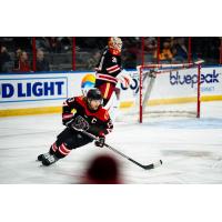 Rapid City Rush's Ryan Wagner and Connor Murphy on the ice